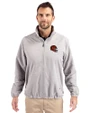 Cincinnati Bengals NFL Helmet Cutter & Buck Charter Eco Recycled Mens Full-Zip Jacket Polished Medium Gray Front