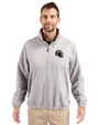 Los Angeles Rams NFL Helmet Cutter & Buck Charter Eco Recycled Mens Full-Zip Jacket Polished Medium Gray Front