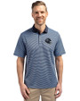 Tennessee Titans NFL Helmet Cutter & Buck Virtue Eco Pique Micro Stripe Recycled Mens Polo Atlas/Navy Blue Front