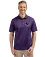 Baltimore Ravens NFL Helmet Cutter & Buck Virtue Eco Pique Micro Stripe Recycled Mens Polo College Purple/Black Front