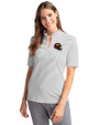 Washington Commanders NFL Helmet Cutter & Buck Virtue Eco Pique Stripe Recycled Womens Top Polished Medium Gray Front