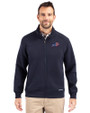 Buffalo Bills Americana Cutter & Buck Roam Eco Recycled Full Zip Mens Big & Tall Jacket Navy Blue Front