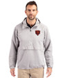 Chicago Bears Historic Cutter & Buck Charter Eco Recycled Mens Anorak Jacket Polished Medium Gray Front