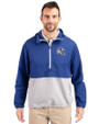 Buffalo Bills NFL Helmet Cutter & Buck Charter Eco Recycled Mens Anorak Jacket Tour Blue/Polished Front