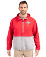 Buffalo Bills Historic Cutter & Buck Charter Eco Recycled Mens Anorak Jacket Red/Polished Front