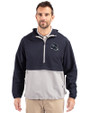 Tennessee Titans NFL Helmet Cutter & Buck Charter Eco Recycled Mens Anorak Jacket Navy Blue/Polished Front