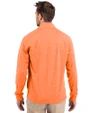 Chicago Bears Historic Cutter & Buck Adapt Eco Knit Heather Mens Quarter Zip Pullover College Orange Heather Back