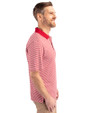 New Orleans Saints Americana Cutter & Buck Forge Tonal Stripe Stretch Mens Big and Tall Polo Cardinal Red Side