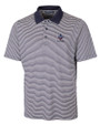 New Orleans Saints Americana Cutter & Buck Forge Tonal Stripe Stretch Mens Big and Tall Polo Liberty Navy Mannequin