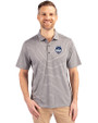 UConn Huskies - Cutter & Buck Forge Eco Heather Stripe Stretch Recycled Mens Big & Tall Polo Elemental Grey Heather Front