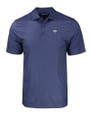 UConn Huskies - Cutter & Buck Pike Eco Tonal Geo Print Stretch Recycled Mens Big & Tall Polo Navy Blue Mannequin