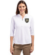 Army Black Knights Cutter & Buck Virtue Eco Pique Recycled Half Zip Pullover Womens Hoodie White Front