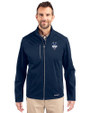 UConn Huskies - Cutter & Buck Evoke Softshell Recycled Full Zip Mens Jacket Navy Blue Front