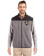 Army Black Knights Cutter & Buck Cascade Eco Fleece Mens Vest Elemental Grey/Black Front