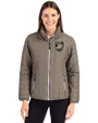 Army Black Knights Cutter & Buck Rainier PrimaLoft®  Womens Eco Insulated Full Zip Puffer Jacket Poplar Melange Front
