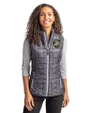 Army Black Knights Cutter & Buck Rainier PrimaLoft® Womens Eco Insulated Full Zip Printed Puffer Vest Black Front