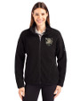 Army Black Knights Cutter & Buck Cascade Eco Fleece Womens Full Zip Jacket Black Front