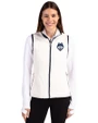 UConn Huskies - Cutter & Buck Cascade Eco Fleece Womens Vest Shell/Navy Blue Front