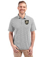 Army Black Knights Cutter & Buck Virtue Eco Pique Botanical Print Recycled Mens Polo Black Front