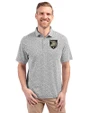 Army Black Knights Cutter & Buck Virtue Eco Pique Botanical Print Recycled Mens Polo Black Front