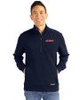 UConn Huskies Cutter & Buck Roam Epic Versatility Recycled Quarter Zip Mens Pullover Navy Blue Front