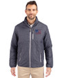 New York Giants Americana Cutter & Buck Rainier PrimaLoft®  Mens Big and Tall Eco Insulated Puffer Jacket Anthracite Melange Front