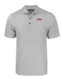 UConn Huskies Cutter & Buck Pike Eco Tonal Geo Print Stretch Recycled Mens Polo Elemental Grey Mannequin