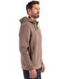 Carolina Panthers Mono Cutter & Buck Roam Epic Versatility Half Zip Recycled Mens Hooded Pullover Mushroom Side