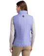 Carolina Panthers Mono Cutter & Buck Rainier PrimaLoft® Womens Eco Insulated Full Zip Puffer Vest Hyacinth Melange Back