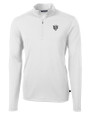 Chicago Bears Mono Cutter & Buck Virtue Eco Pique Recycled Quarter Zip Mens Pullover White Mannequin