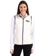 Denver Broncos Mono Cutter & Buck Cascade Eco Fleece Womens Vest Shell/Navy Blue Front