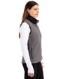 San Francisco 49ers Mono Cutter & Buck Cascade Eco Fleece Womens Vest Elemental Grey/Black Side