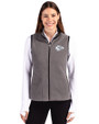 Kansas City Chiefs Mono Cutter & Buck Cascade Eco Fleece Womens Vest Elemental Grey/Black Front