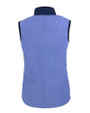 Chicago Bears Mono Cutter & Buck Cascade Eco Fleece Womens Vest Hyacinth/Navy Blue Mannequin Back