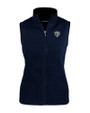 Chicago Bears Mono Cutter & Buck Cascade Eco Fleece Womens Vest Navy Blue Mannequin