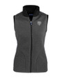 Chicago Bears Monochromatic Cutter & Buck Cascade Epic Comfort Recycled Sherpa Fleece Womens Full Zip Vest Elemental Grey/Black Mannequin