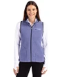 Seattle Seahawks Mono Cutter & Buck Cascade Eco Fleece Womens Vest Hyacinth/Navy Blue Front