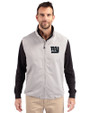 New York Giants Mono Cutter & Buck Charter Eco Full-Zip Mens Big & Tall Vest Polished Medium Gray Front
