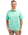 Jacksonville Jaguars Monochromatic Cutter & Buck Forge Recycled Four-Way Stretch Mens Polo Fresh Mint Heather Front