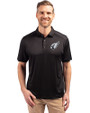 Arizona Cardinals Mono Cutter & Buck Forge Eco Stretch Recycled Mens Polo Black Front