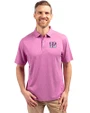 Cincinnati Bengals Mono Cutter & Buck Forge Eco Stretch Recycled Mens Polo Gelato Heather Front
