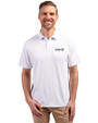 New Orleans Saints Monochromatic Cutter & Buck Forge Recycled Four-Way Stretch Mens Polo White Front
