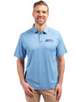Seattle Seahawks Mono Cutter & Buck Forge Eco Stretch Recycled Mens Polo Dark Atlas Heather Front