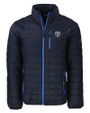 Chicago Bears Mono Cutter & Buck Rainier PrimaLoft® Mens Eco Insulated Full Zip Puffer Jacket Dark Navy Mannequin