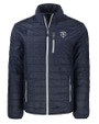 Chicago Bears Mono Cutter & Buck Rainier PrimaLoft® Mens Eco Insulated Full Zip Puffer Jacket Dark Navy/Silver Mannequin