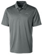 Los Angeles Chargers Mono Cutter & Buck Prospect Eco Textured Stretch Recycled Mens Big & Tall Polo Elemental Grey Mannequin
