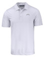 Los Angeles Chargers Mono Cutter & Buck Prospect Eco Textured Stretch Recycled Mens Big & Tall Polo White Mannequin