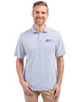 Seattle Seahawks Monochromatic Cutter & Buck Virtue Recycled Botanical Print Featherlight Pique Mens  Polo Hyacinth Front