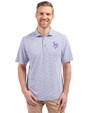 Minnesota Vikings Mono Cutter & Buck Virtue Eco Pique Botanical Print Recycled Mens Polo Hyacinth Front