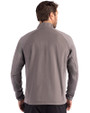 Buffalo Bills Mono Cutter & Buck Adapt Eco Knit Hybrid Recycled Mens Full Zip Jacket Elemental Grey Back